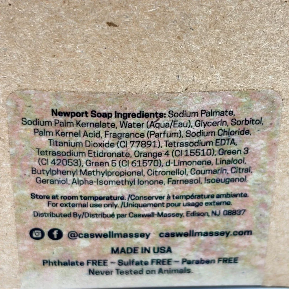 Caswell-Massey Heritage Newport Soap-On-A-Rope 8oz USA New Open Box
